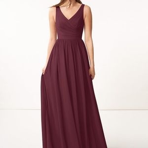 Azazie Keyla Bridesmaid Dress in Cabernet (Size 6)